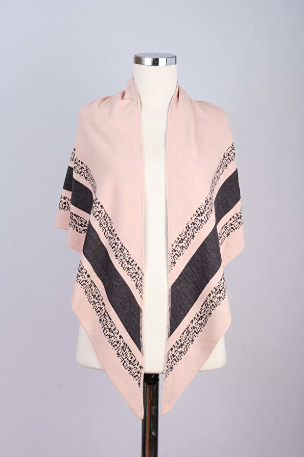 Kırçıllı Üçgen Triko Şal - 3