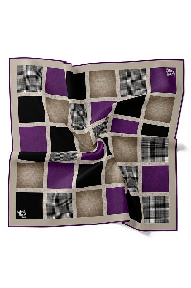 Trend Twill Eşarp Kare Desen - 2