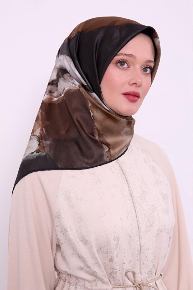 Eșarfă din twill cu model Tual - 2