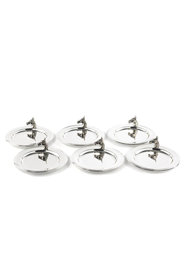 Horse Steel 6-Piece Tea Plate Set 11cm