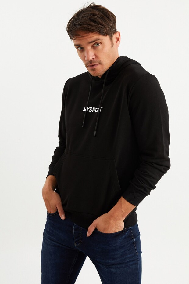 201950 Erkek Kapüşonlu Sweatshirt - 4
