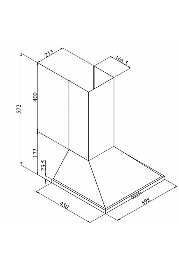 2240 Siyah Duvar Tipi Davlumbaz - 2