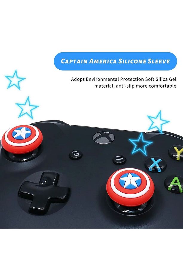 Captain America Analog Koruyucu N/oled/lite/x/s/one Uyumlu 4 Adet - 6