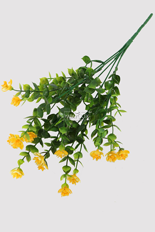 Artificial Flower Crispy Greenery Bunch Yellow