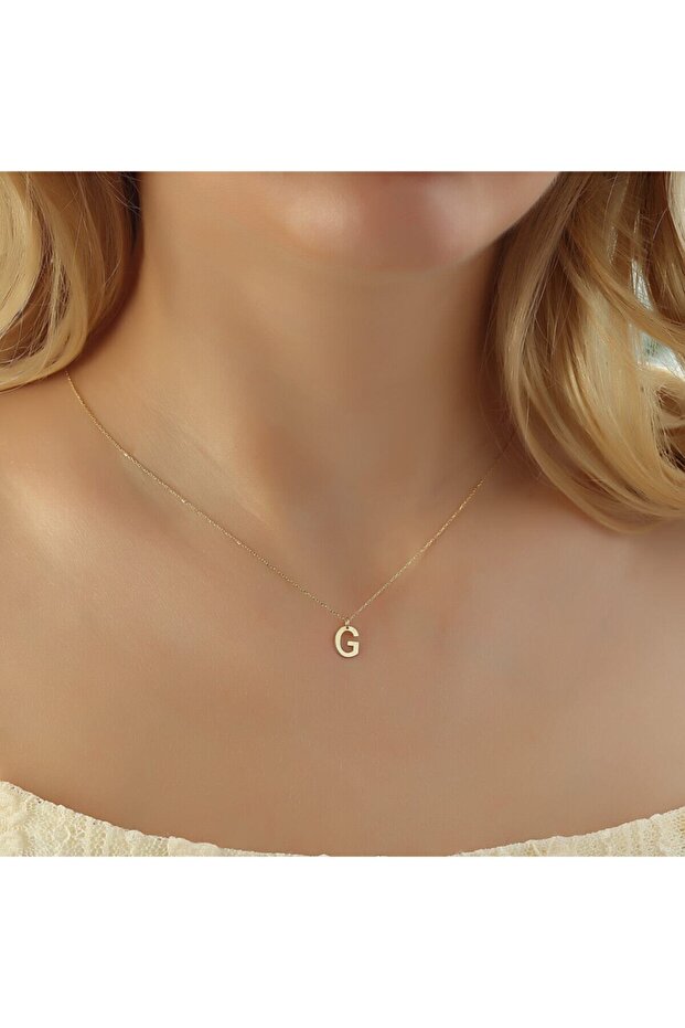 Altın G Harfi Kolye - 2