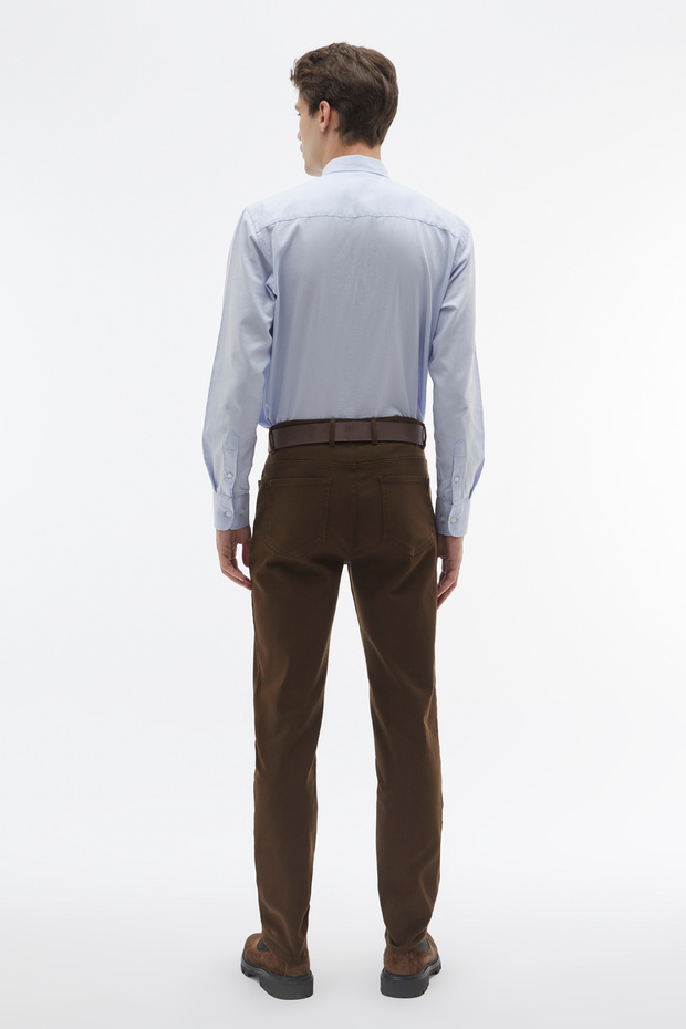 SLIM FIT TEK CEPLİ UZUN KOLLU GÖMLEK - 2