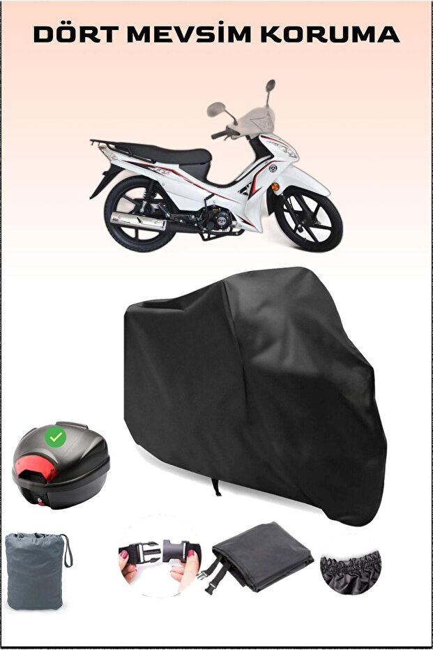 Black Kuba Aegean 50 Back Bag Compatible Motorcycle Tarpaulin Waterproof Durable Fabric