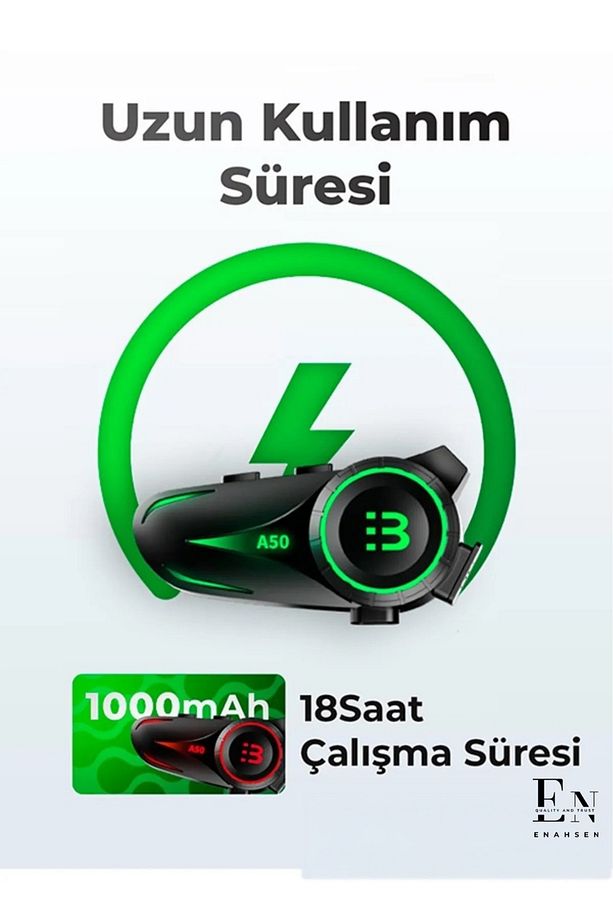 Yeni 2025 Model Yeni Sürüm A50 Bluetooth V5.3 Motosiklet Kask Kulaklık Rgb İntercom Seti - 4