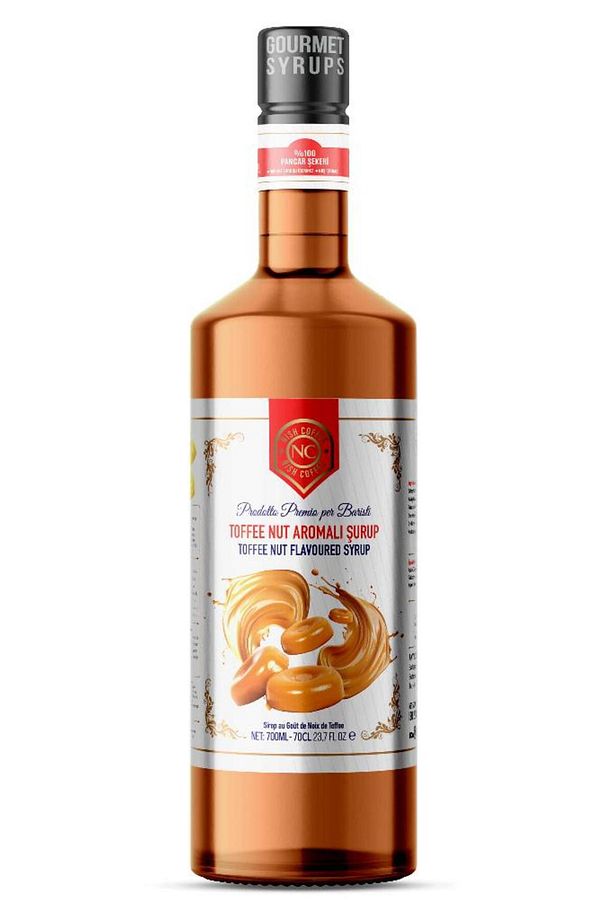 Nish Toffee Nut Aromalı Şurup 700 ML - Cam Şişe - 1