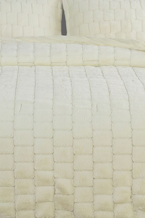 Luxury Rabbit Tavşan Tüyü Yatak Örtüsü Çift Kişilik - 5