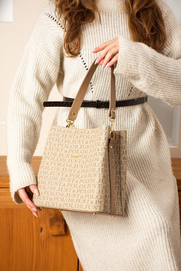 Women's Long Strap Sand Hand and Shoulder Bag-Bd2117