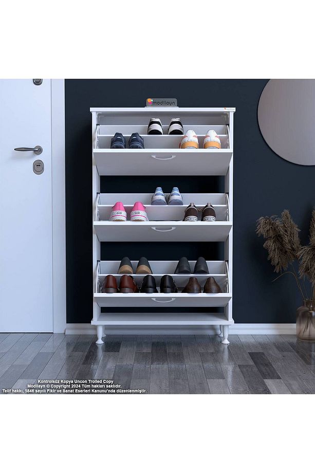 Varbi 3 Düşer Kapaklı Ayaklı Ayakkabılık (52cm) - 4