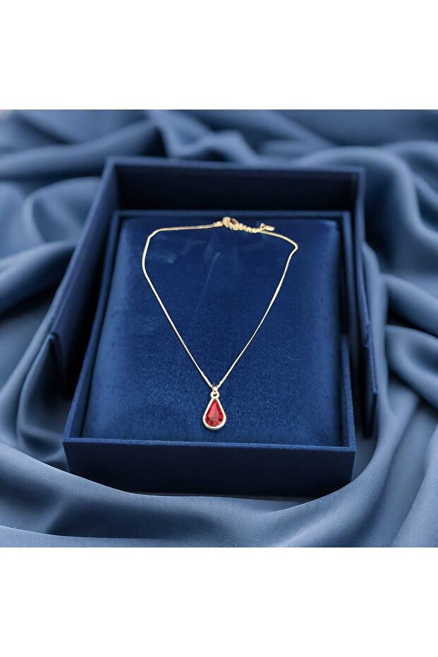 KIRMIZI DAMLA KOLYE - 3