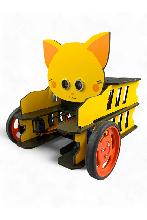 LAPİNCAR Özel Tasarım Ahşap STEM Robot Yap Bluetooth Destekli DIY Kendin Yap Robot Otto Robot Araba - 3