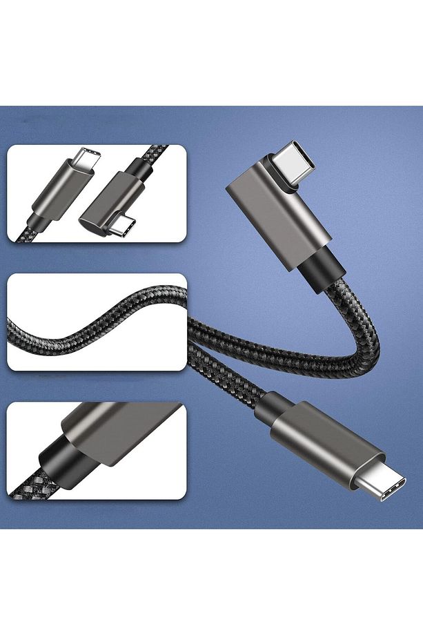 Oculus Quest Ile Uyumlu Link Kablosu 5gbps Usb Hızlı Veri Aktarımı 6 Metre Type-c To Type-c - 7