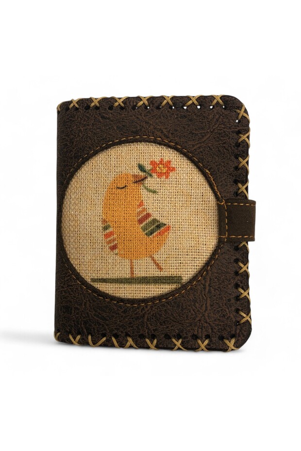 Bird Pattern Authentic Small Wallet - 4