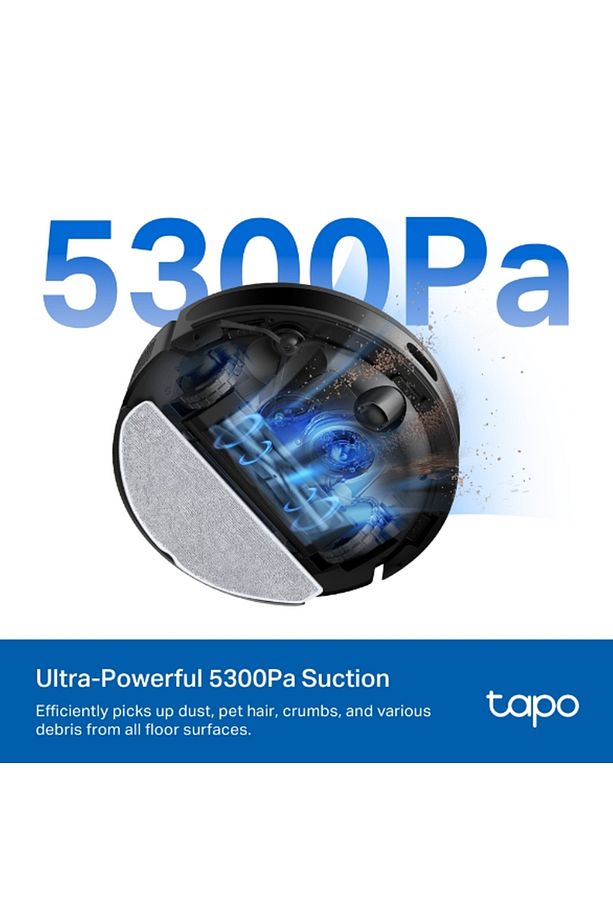 Tapo Rv20 Max 5300pa Vakum Magslim Lidar Navigasyon Robotu Süpürge ve Paspaslar - 5