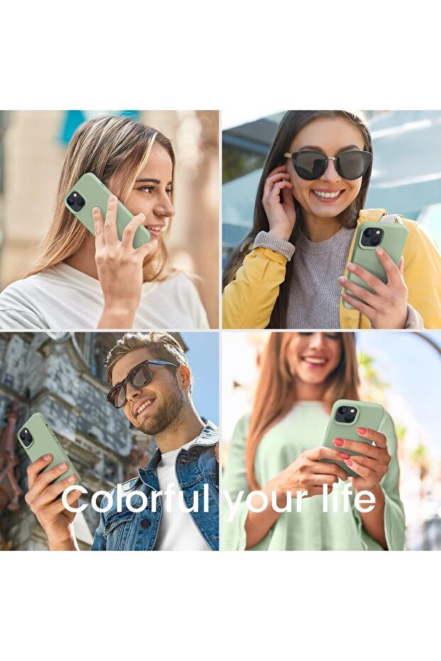 حافظة خلفية من الألياف الدقيقة ذات جودة عالية مع شعار متوافق مع هاتف iPhone 13/14 - 3