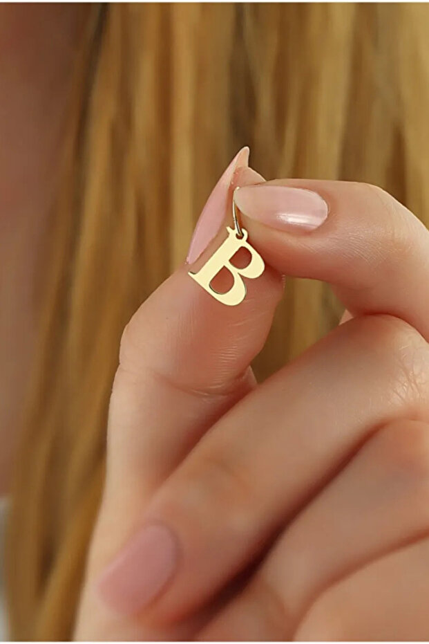 Altın B Harfi Kolye Ucu - 1