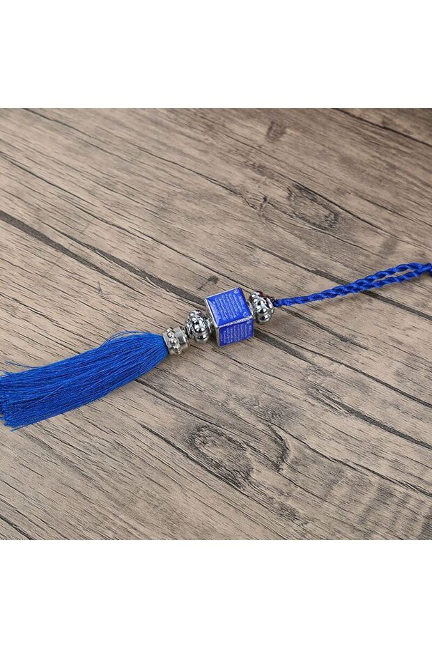 Ayetel Kürsi Written Home and Vehicle Ornament Blue