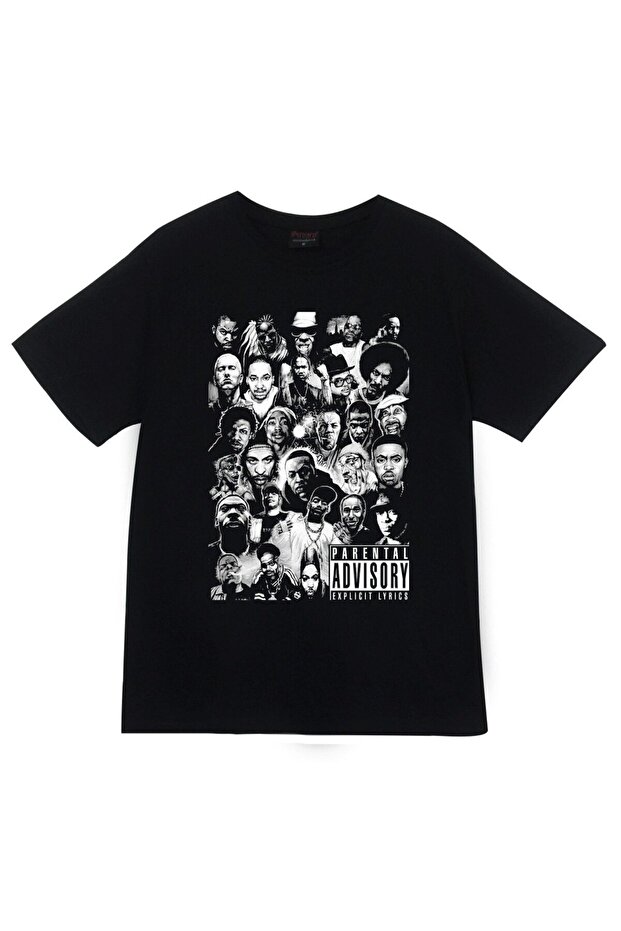 Hip Hop Songs Parental Advisory Printed T-shirt