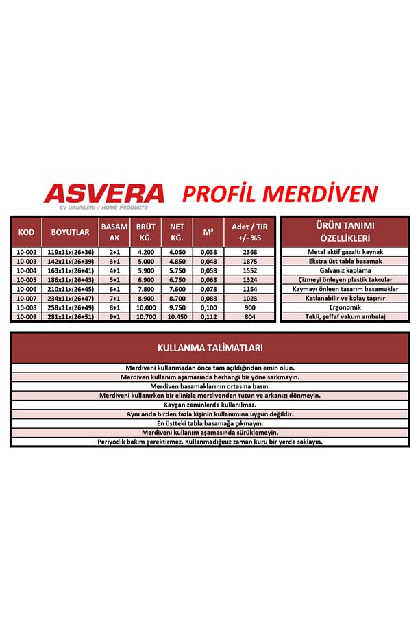 MİRAÇ  2+1  BASAMAKLI PROFİL MERDİVEN - 7