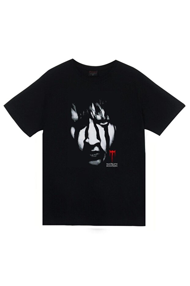 Marilyn Manson Printed Unisex 100% Cotton Black T-Shirt