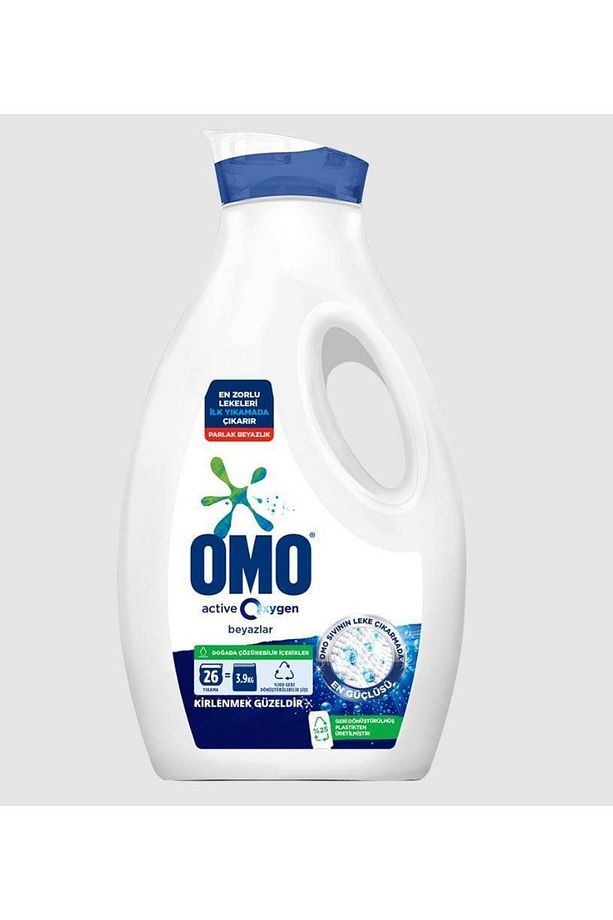 Active Oxygen Sıvı Çamaşır Deterjanı Beyaz Için En Zorlu Lekeleri Ilk Yıkamada Çıkarır 1690 Ml - 1