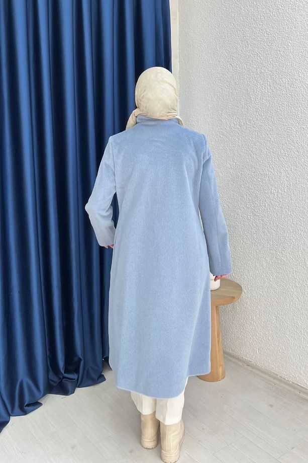 Taşlı Foks Kumaş Kaban - 4