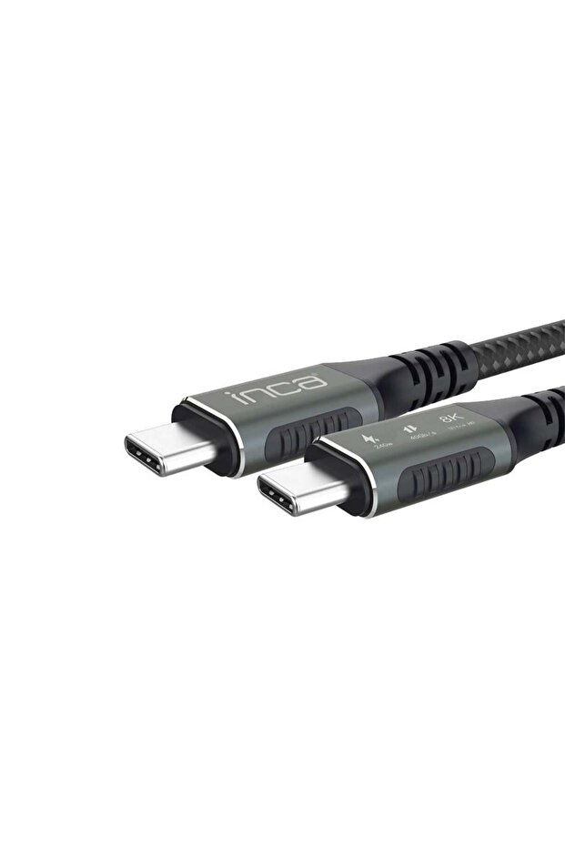 ITCT-40 USB4 8K@60Hz Thunderbolt 4/3 40 Gbps PD240W Type-C to Type-C Kablo -0.8m - 2