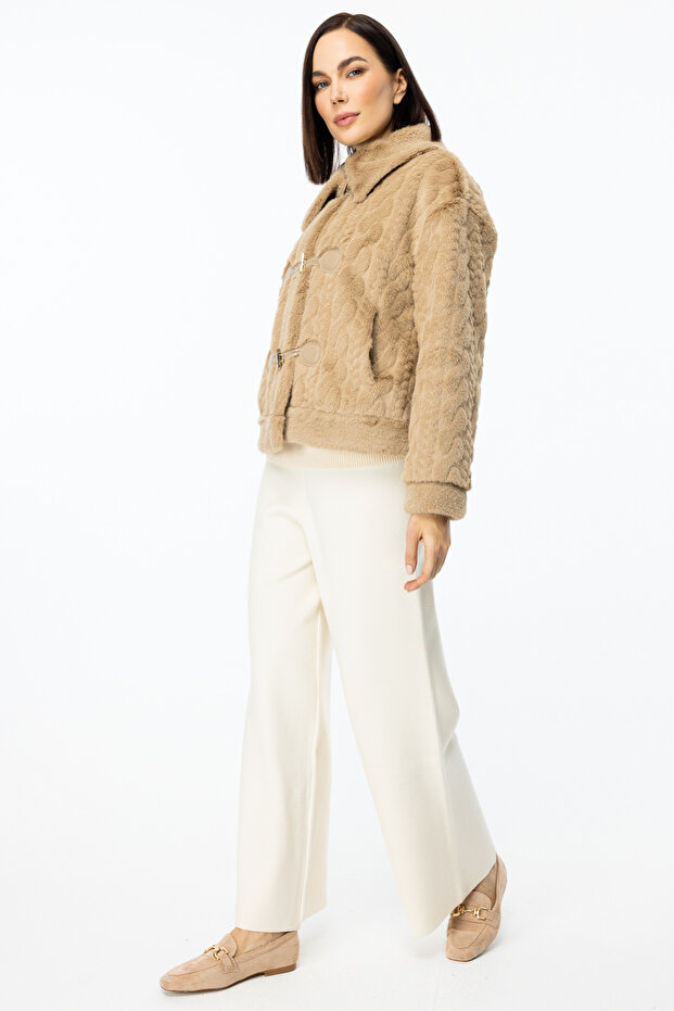 Kancalı Peluş Mont - 3