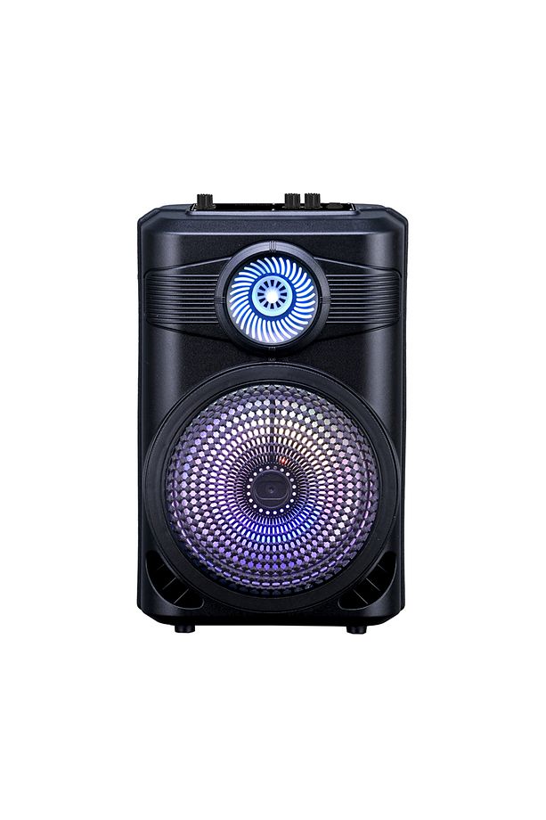 Bluetooth Hoparlör Parti Hoparlörü Karaoke Mikrofon Hediyeli Led Işıklı Ses Bombası Radyo AUX TF USB - 1
