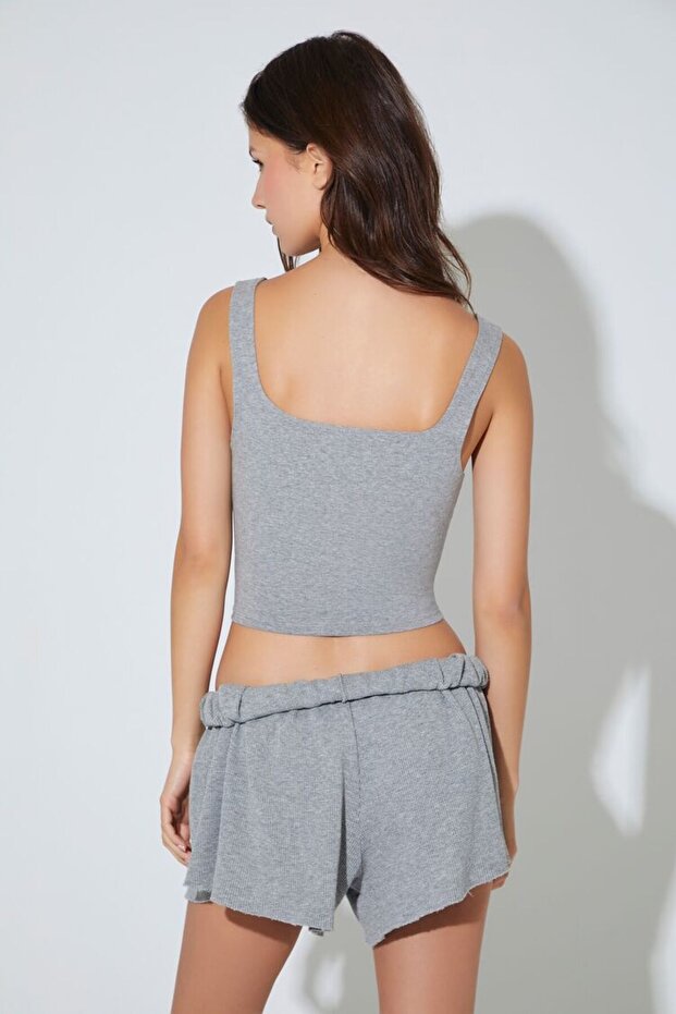 Pamuklu Crop Atlet - 4