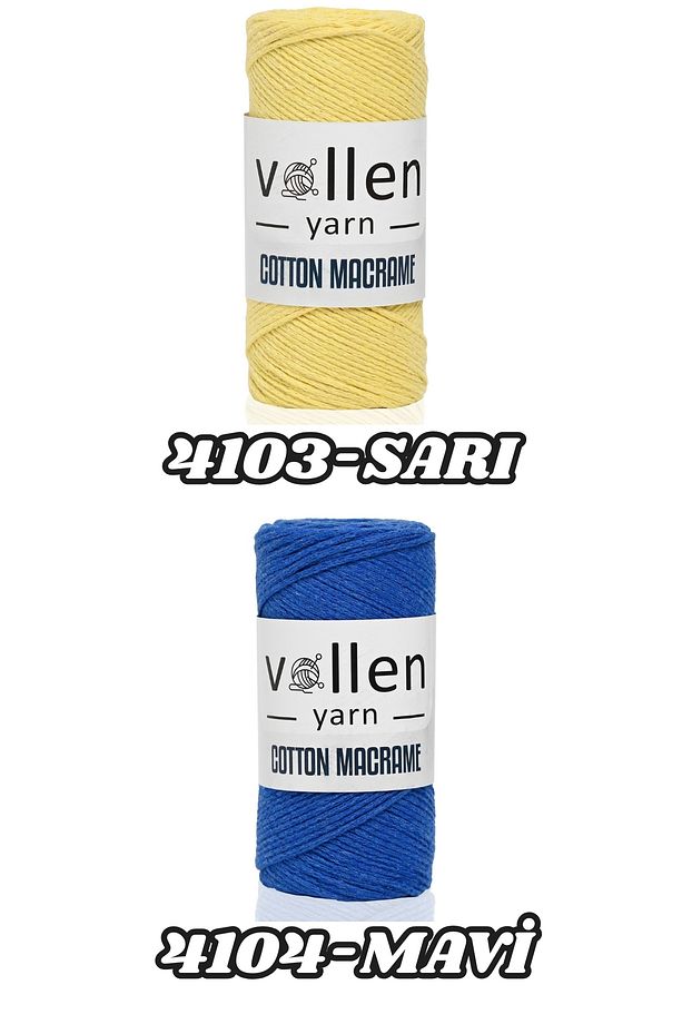 Premıum Koton Pamuk Makrome Ipi,2mm Pamuk Zincir Makrome,supla,çanta Ipi,sarı - 4