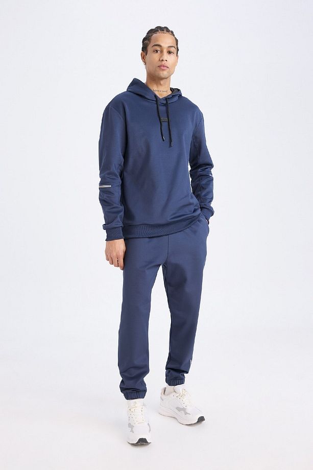 DeFactoFit Sporcu Jogger Eşofman Altı Standart Fit Basic Düz Cepli Beli Paçası Lastikli D3742AX24WN - 3