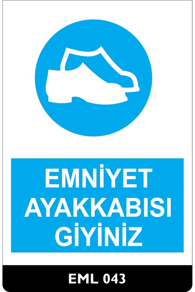 Wear Safety Shoes 5 mm Dekota 25X35 cm Warning Sign