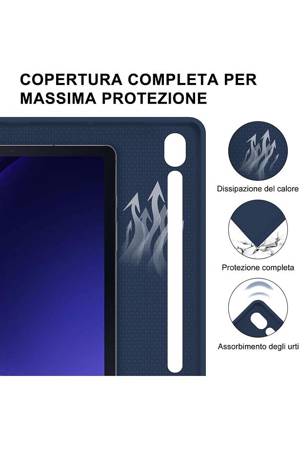 Samsung Galaxy Tab S9 Fe Plus 12.4" Klavyeli Kılıf Kalem Bölmeli Bluetooth Özellikli Stand Türkçe Q - 4