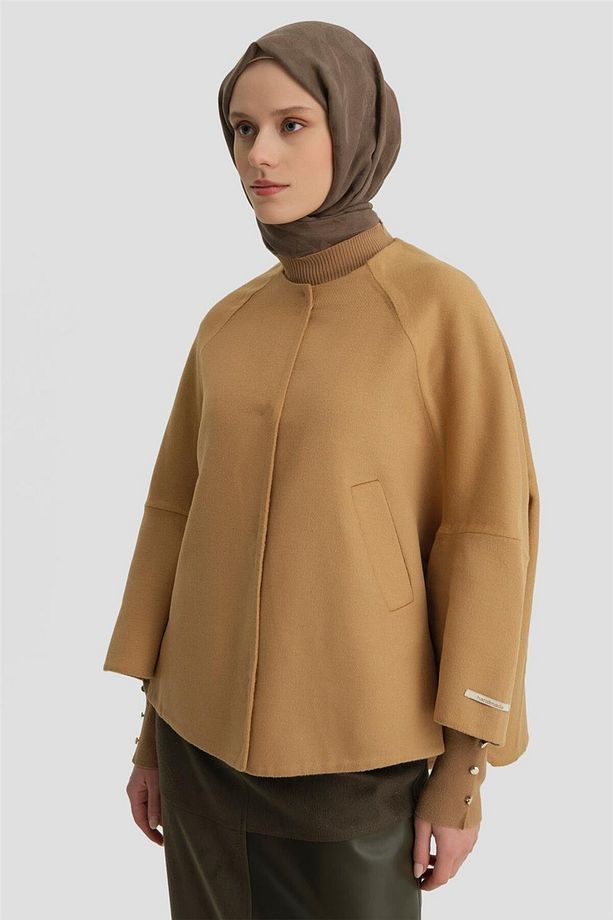 Handmade Kısa Kaban 24k7611 Camel - 3