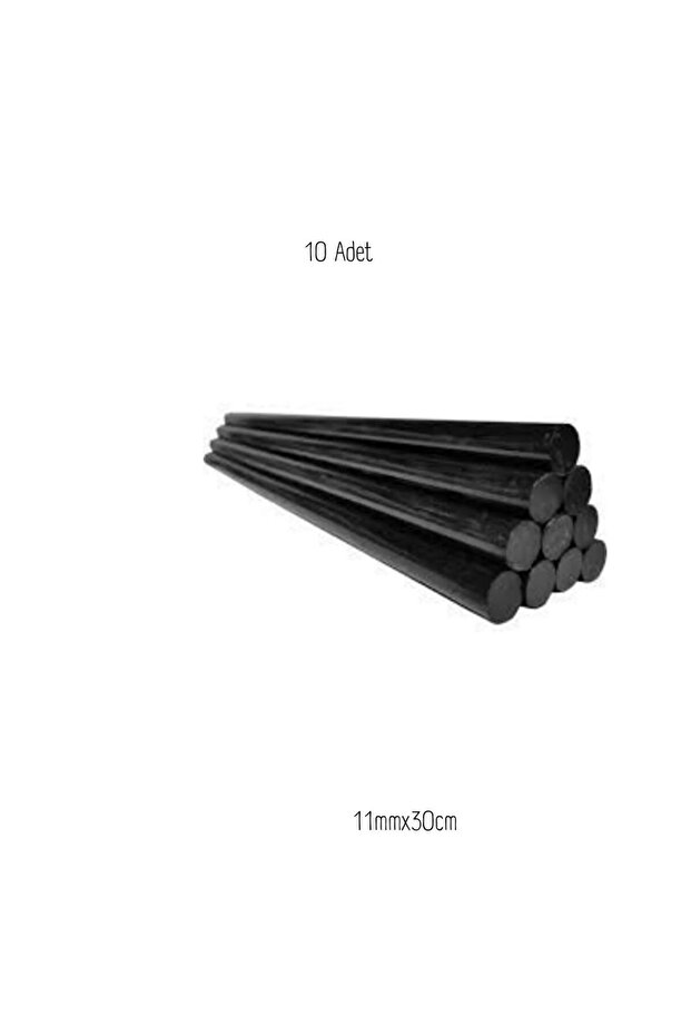 SICAK SİLİKON MUM ÇUBUK SIYAH KALIN 11MMX30CMM 10 ADET - 2