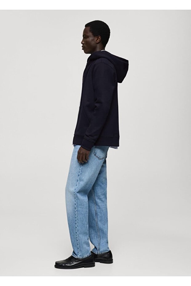 Fermuarlı pamuklu sweatshirt - 7