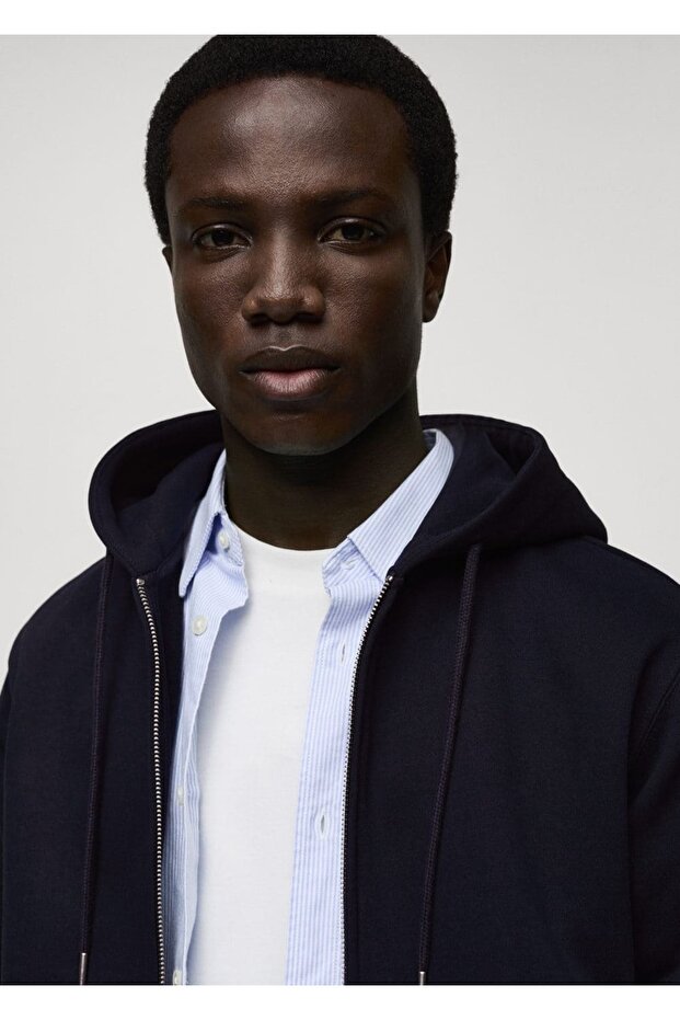 Fermuarlı pamuklu sweatshirt - 8