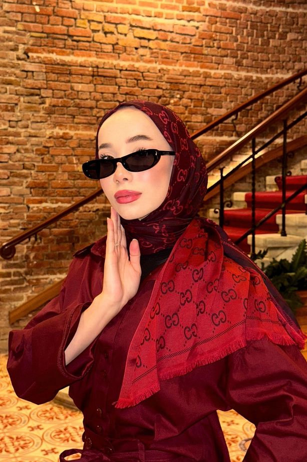 çift taraflı kaşmir ipek şal - 1