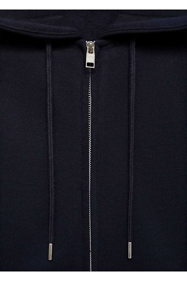 Fermuarlı pamuklu sweatshirt - 6