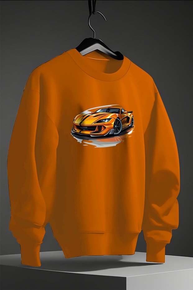 ARABA Desenli DTF Baskılı Sweatshirt