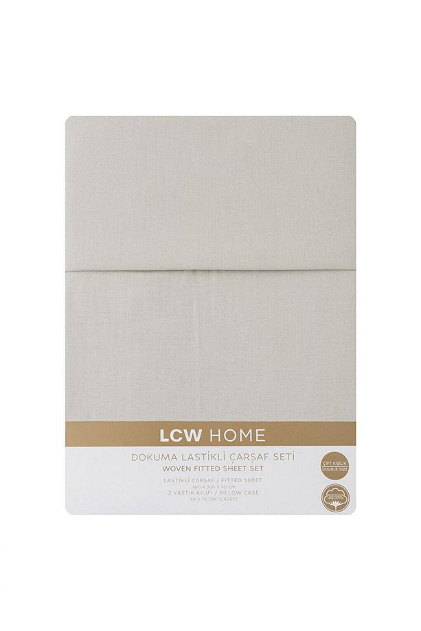 LCW HOME Pamuklu Lastikli Çift Kişilik Çarşaf Seti - 7