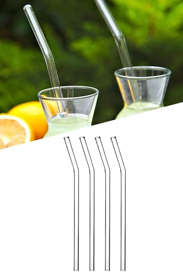 4 Adet Şeffaf Cam Pipet Seti - 1