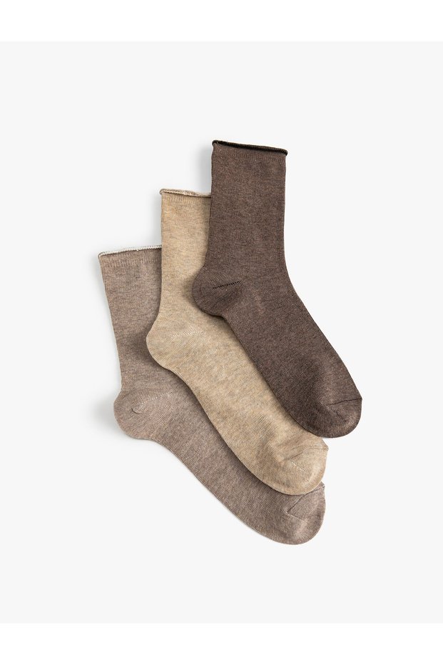 3-Piece Basic Socks Set Multicolored
