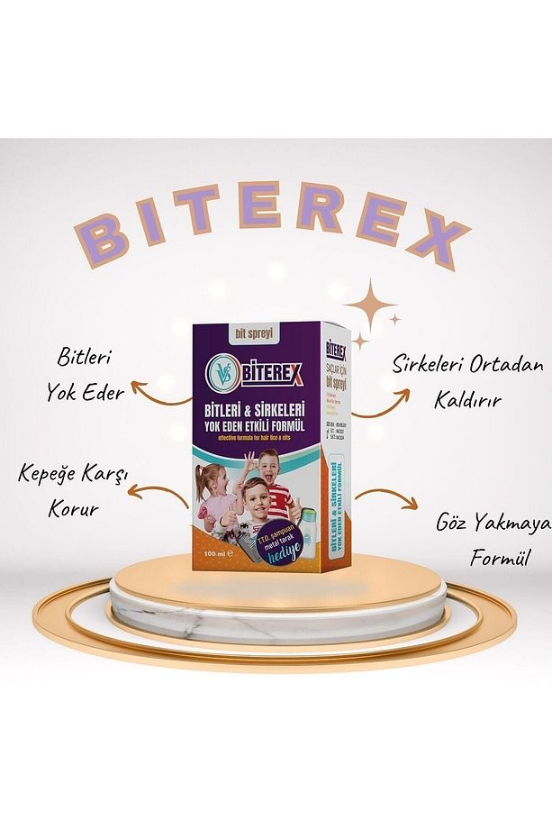 Biterex Bit Spreyi 100 ml Tto Bit Şampuanı Çelik Tarak Hediyeli - 1
