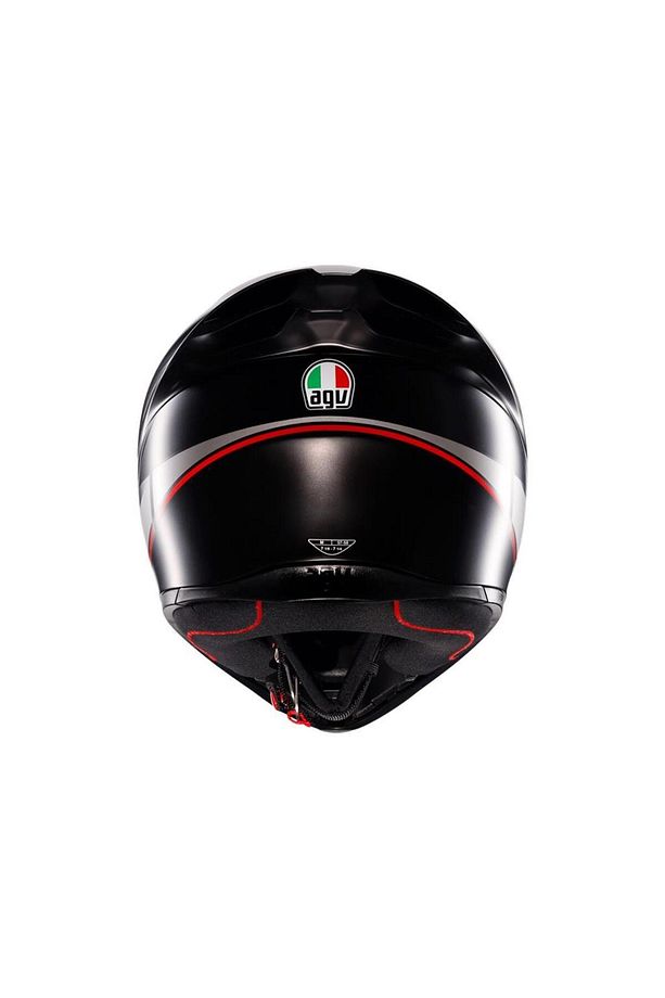 K1 S Lap Matt Black Grey Red Kapalı Kask - 5