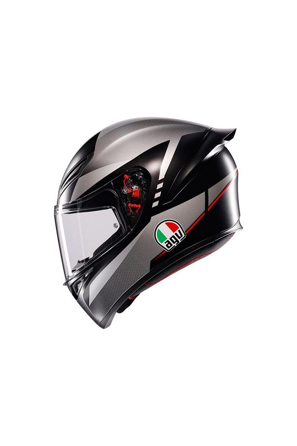 K1 S Lap Matt Black Grey Red Kapalı Kask - 2